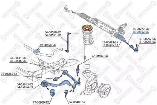 тяга рулевая!\ BMW E87/E90/E91 1.6-2.0/1.8D/2.0D 04>