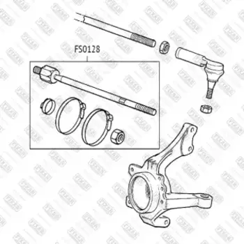 тяга рулевая!\ Opel Vectra 95>