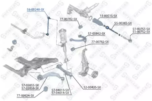 Тяга стабилизатора STELLOX 56-00248-SX