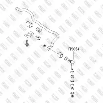 тяга стабилизатора переднего!\ Hyundai Sonata 98>