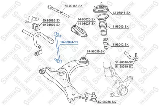 Тяга стабилизатора STELLOX 56-98024-SX