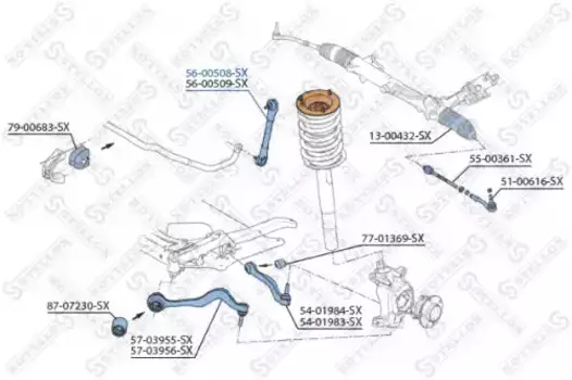Тяга стабилизатора STELLOX 56-00508-SX