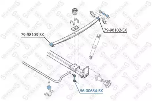 Тяга стабилизатора STELLOX 56-00634-SX