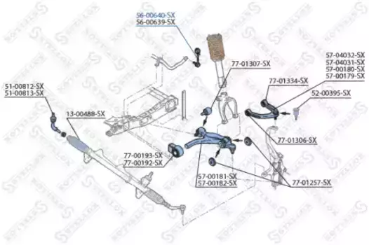 Тяга стабилизатора STELLOX 56-00640-SX