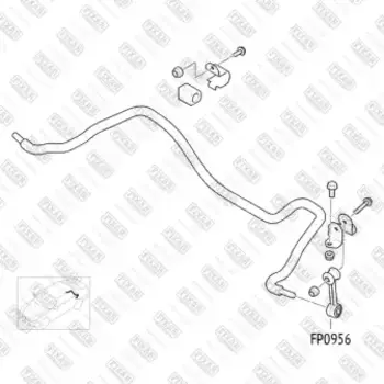 тяга стабилизатора заднего!\ BMW 3 E46 98>