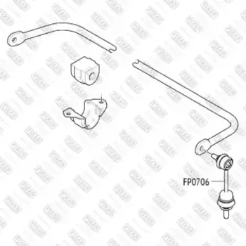 тяга стабилизатора заднего!\ BMW 5 E60 E61 03>