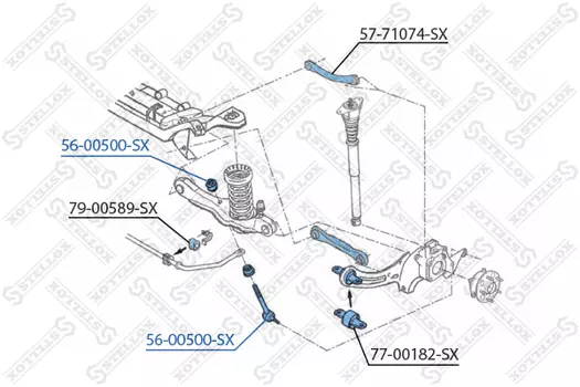 Тяга стабилизатора STELLOX 56-00500-SX