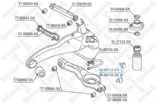 Тяга стабилизатора STELLOX 56-00133-SX