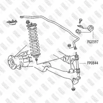 тяга стабилизатора заднего!\ MB W163 98>