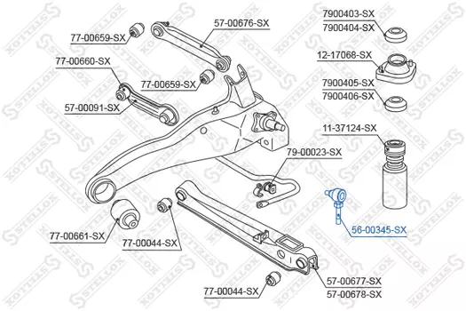 Тяга стабилизатора STELLOX 56-00345-SX