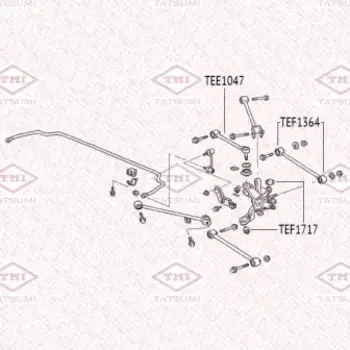 тяга задней подвески поперечная верхняя!\ HONDA Accord 98>