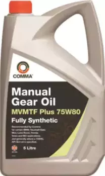 Трансмиссионное масло COMMA MVP75805L 75W-80 синтетическое 5 л