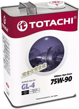 Трансмиссионное масло TOTACHI G3504 75W-90 синтетическое 4 л