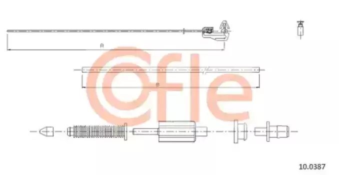 Трос газа для автомобиля COFLE 92.10.0387
