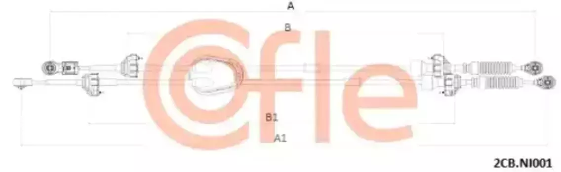 Трос коробки переключения передач (КПП) COFLE 92.2CB.NI001