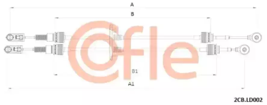 Трос коробки переключения передач (КПП) COFLE 92.2CB.LD002