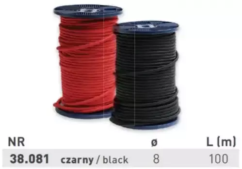 трос натяжки тента! 1 м, эспандер, D=8мм, бухта 100м\ 38.081 BOZAMET