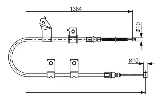 Трос ручного тормоза BOSCH 1 987 482 082