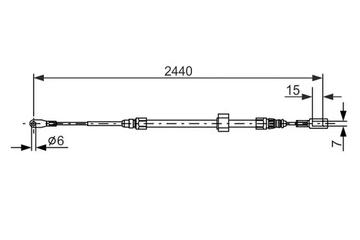 трос ручника передний! L=2448\ MB Sprinter 901-904, VW LT 28-46 95-06