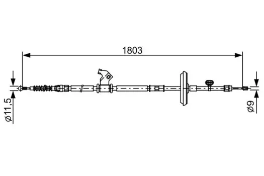 Трос ручного тормоза BOSCH 1 987 482 508