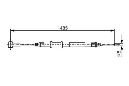 Трос ручного тормоза BOSCH 1 987 482 214