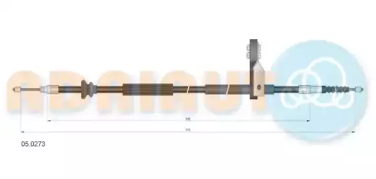 Трос ручного тормоза ADRIAUTO 05.0273