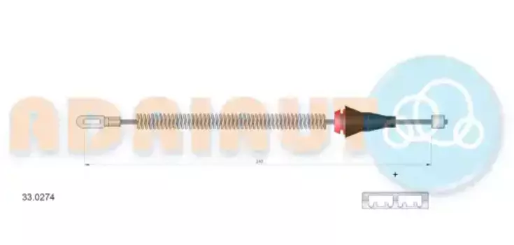 Трос ручного тормоза ADRIAUTO 33.0274
