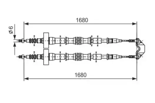 Трос ручного тормоза BOSCH 1 987 477 528