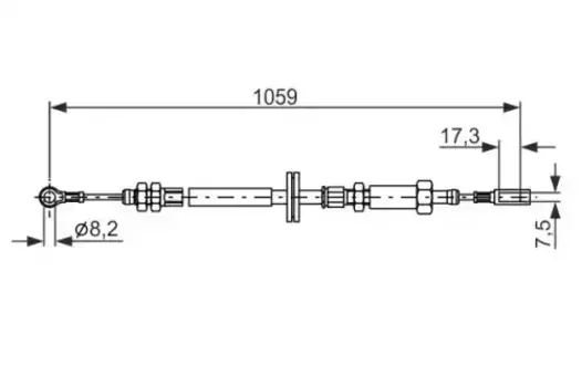 Трос ручного тормоза BOSCH 1 987 477 114