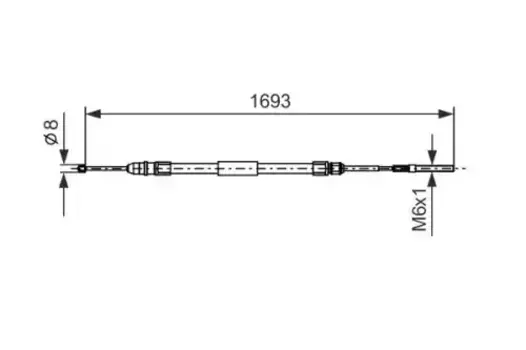 Трос ручного тормоза BOSCH 1 987 477 532
