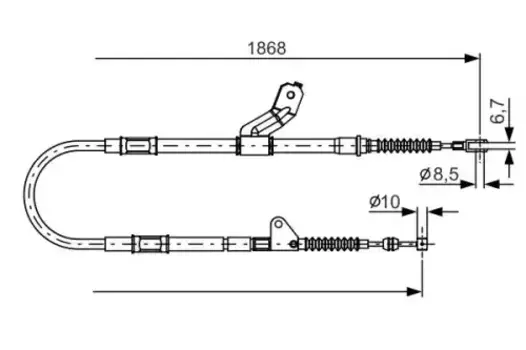 Трос ручного тормоза BOSCH 1 987 482 158