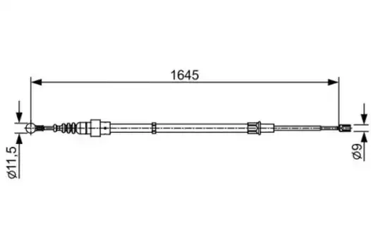 Трос ручного тормоза BOSCH 1 987 482 451