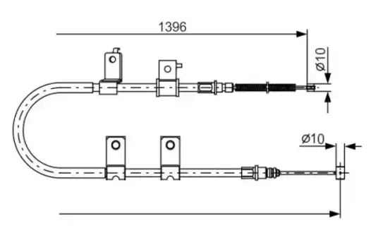 Трос ручного тормоза BOSCH 1 987 482 083