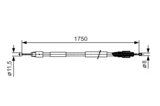 Трос ручного тормоза BOSCH 1 987 482 018