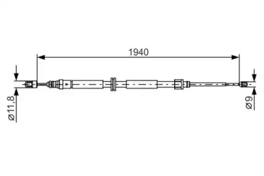 Трос ручного тормоза BOSCH 1 987 482 325