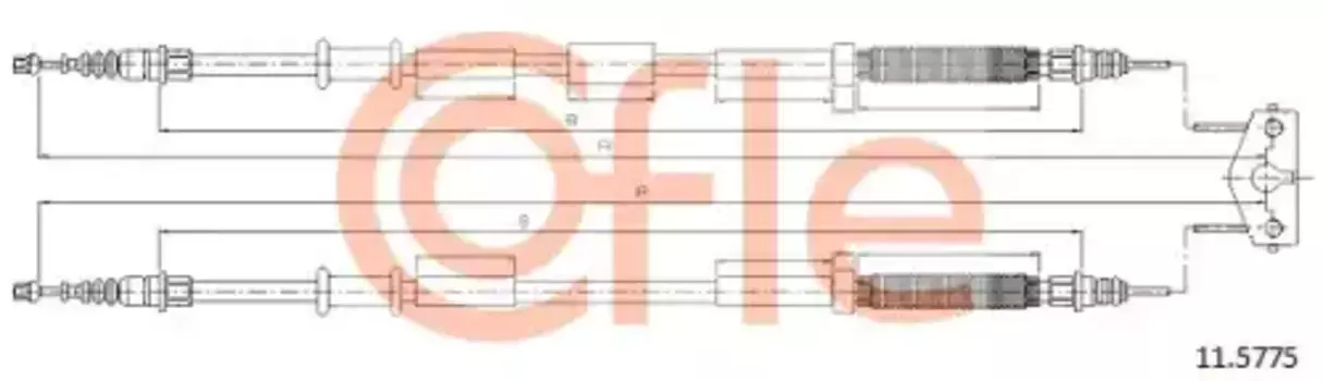 Трос ручного тормоза COFLE 11.5775