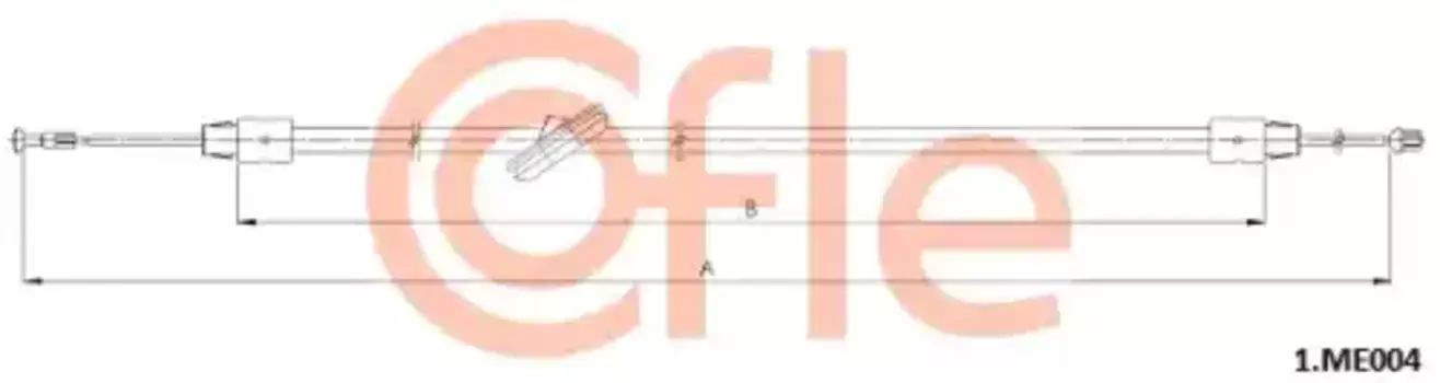 Трос ручного тормоза COFLE 1.ME004