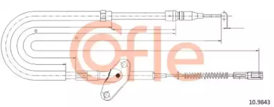 Трос ручного тормоза COFLE 92109843