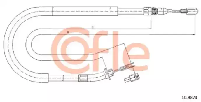 Трос ручного тормоза COFLE 92109874