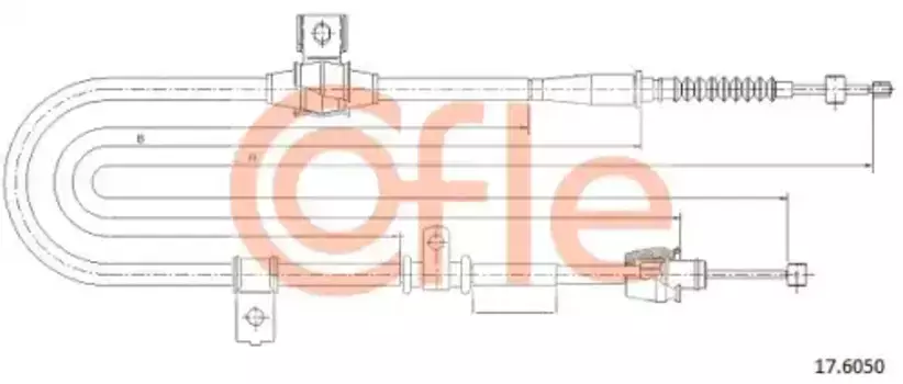 Трос ручного тормоза COFLE 92176050