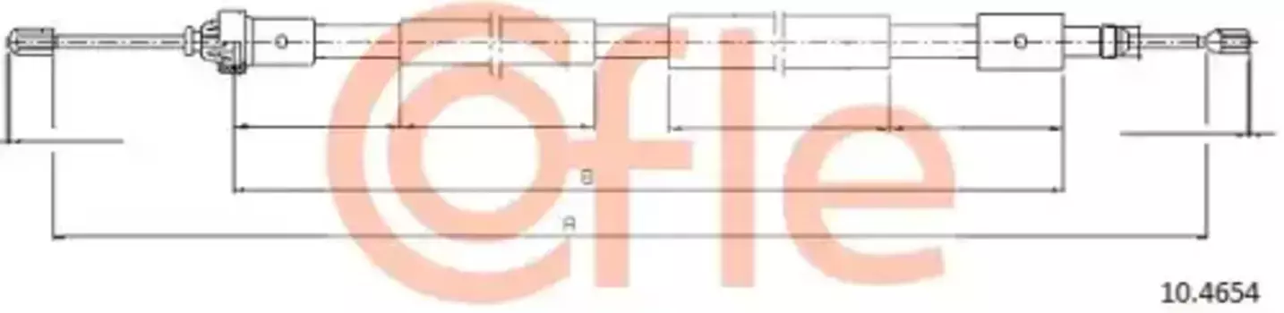 Трос ручного тормоза COFLE 92.10.4654