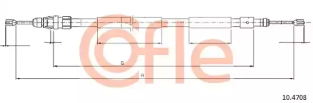Трос ручного тормоза COFLE 92.10.4708