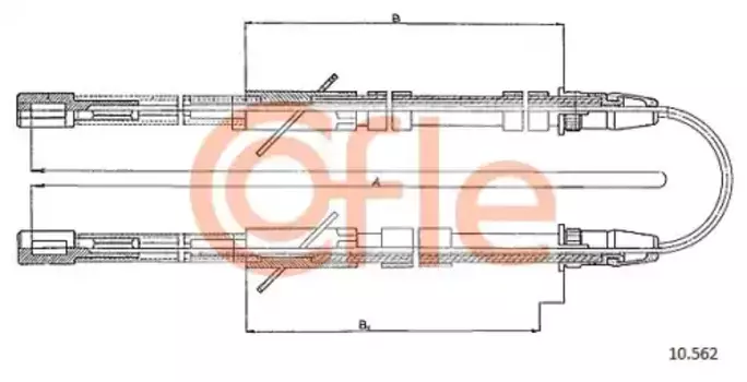 Трос ручного тормоза COFLE 92.10.562