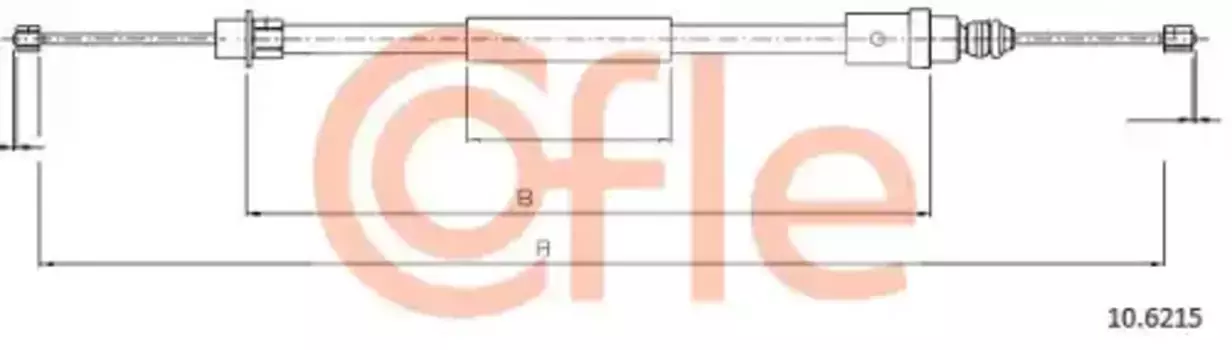 Трос ручного тормоза COFLE 92.10.6215