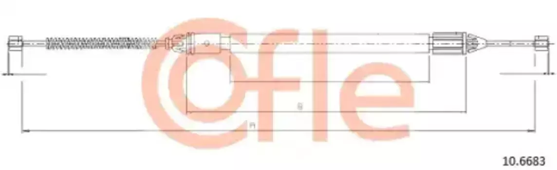 Трос ручного тормоза COFLE 92.10.6683