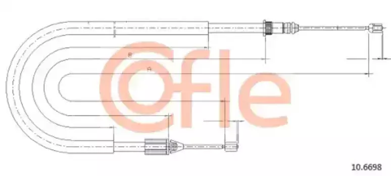 Трос ручного тормоза COFLE 92.10.6698