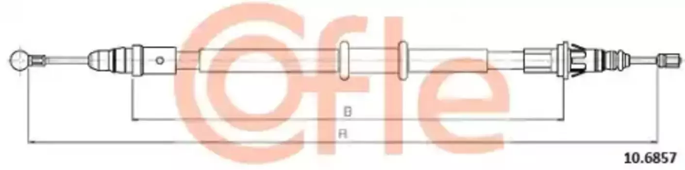 Трос ручного тормоза COFLE 92.10.6857