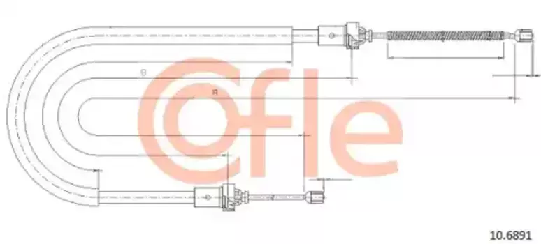 Трос ручного тормоза COFLE 92.10.6891