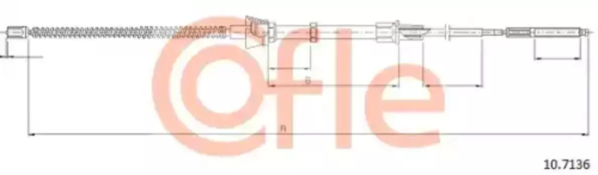 Трос ручного тормоза COFLE 92.10.7136