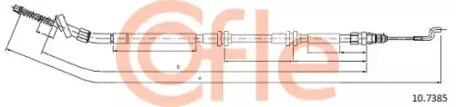 Трос ручного тормоза COFLE 92.10.7385